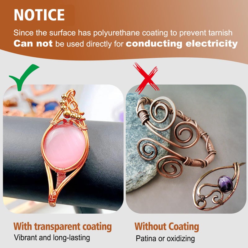 cyrico 99.9% Pure Copper Wire  16 Gauge 102 Feet Solid Copper Wire for Jewelry Making Crafts  Electroculture Gardening Antenna  Cyrico Bendable Soft Copper Wire for Plants - Image 4
